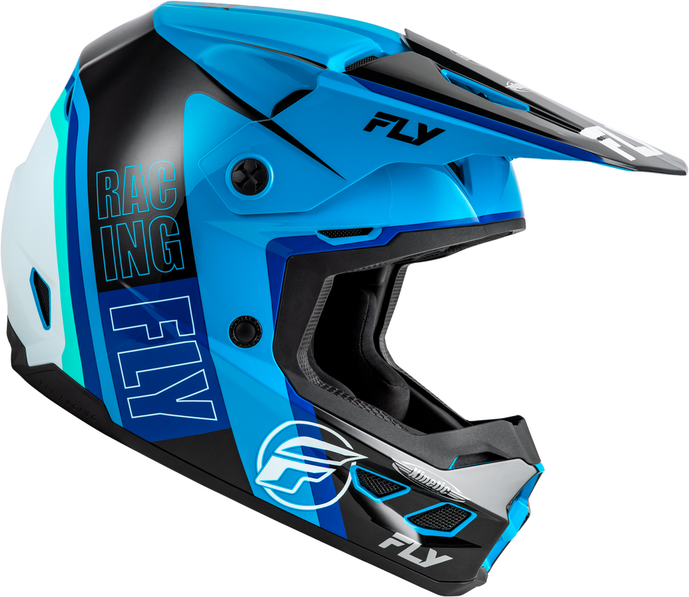 FLY Racing Kinetic Rally Offroad Helmet Blue/Black/White