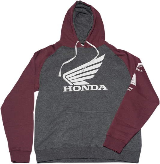 Factory Effex Honda Wing Pullover Charcoal-Burgandy