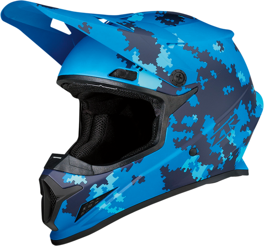 Z1R Rise Digi Camo Offroad Helmet Blue