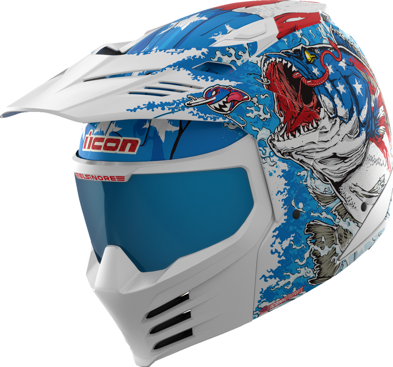 ICON Elsinore Helmet American Basstard Blue