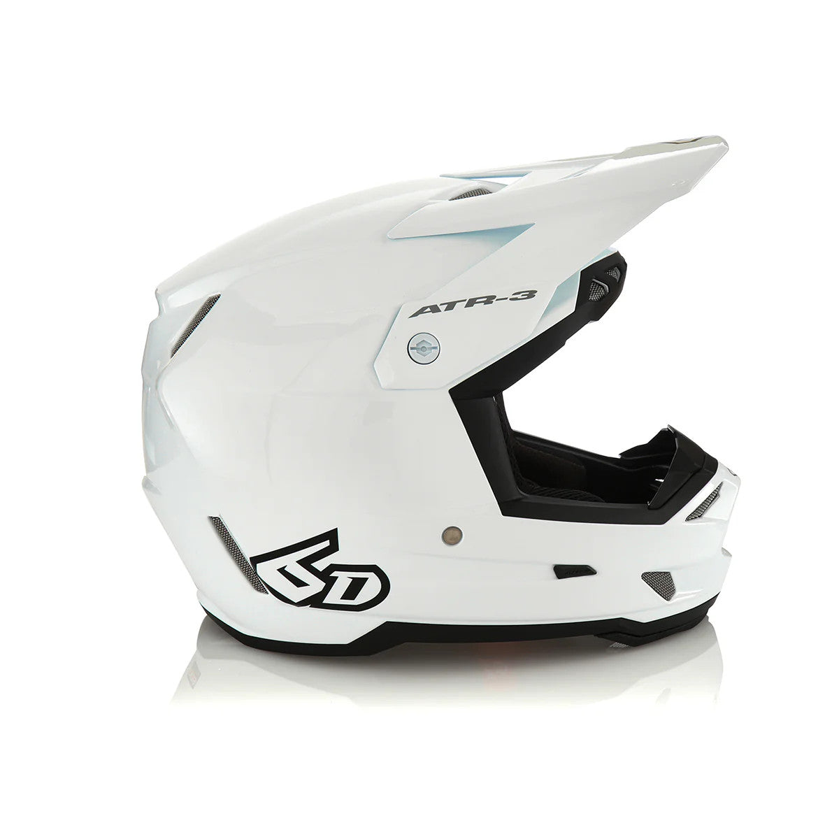 6D Youth ATR-3Y Solid Offroad Helmet Gloss White