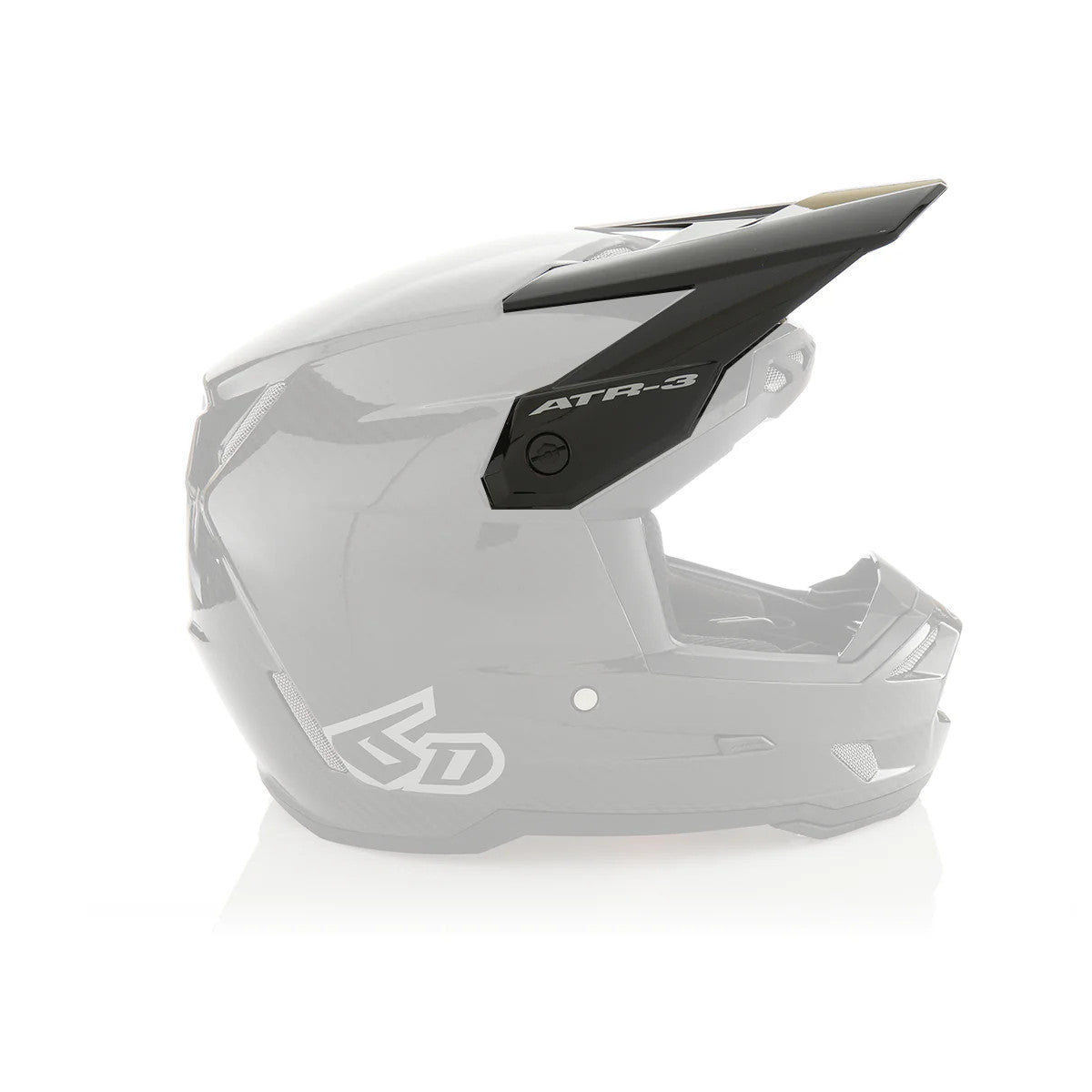 6D Youth ATR-3Y Replacement Visor Solid Gloss Black