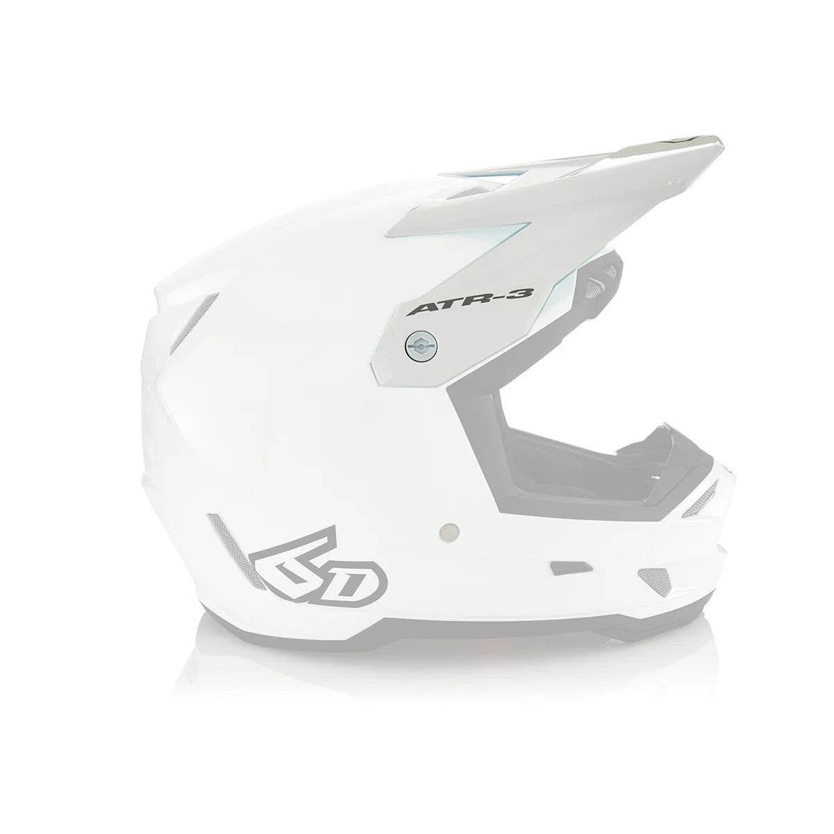 6D Youth ATR-3Y Replacement Visor Solid Gloss White