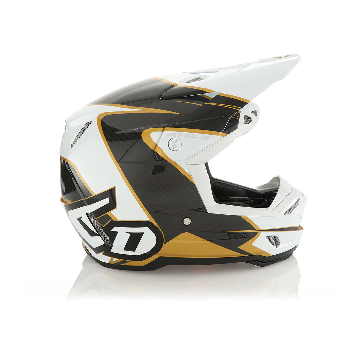 6D Youth ATR-3Y Wave Offroad Helmet Gloss White Gold