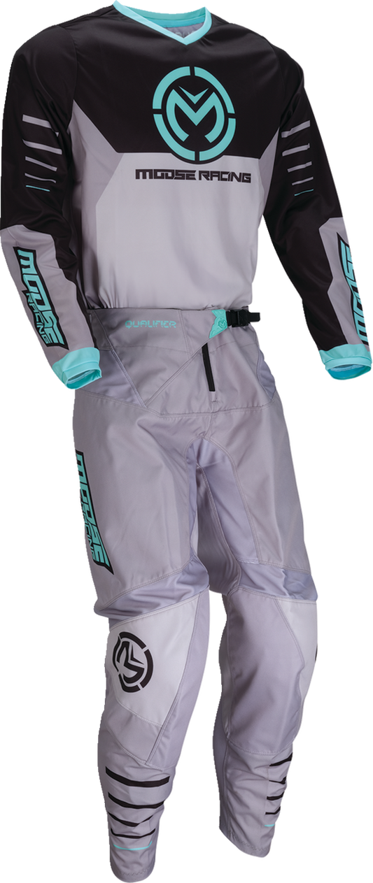 Moose Racing 2025 Qualifier Jersey Pant Combo Gray/Teal