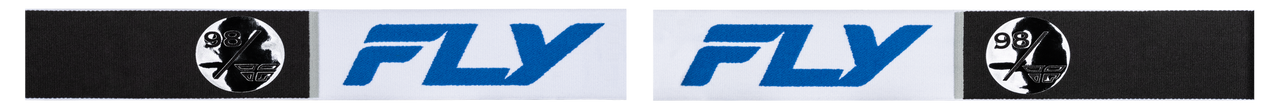 FLY Racing Zone Pro Goggle White/Blue W/ Dark Blue Mirror/Smoke Lens