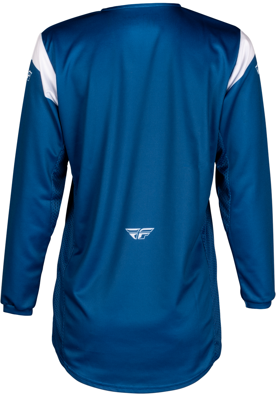 FLY Racing 2025 Youth Kinetic Stoke Jersey Navy/White