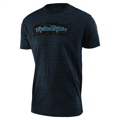 Troy Lee Designs Signature Block Camo Tee - Midnight Blue