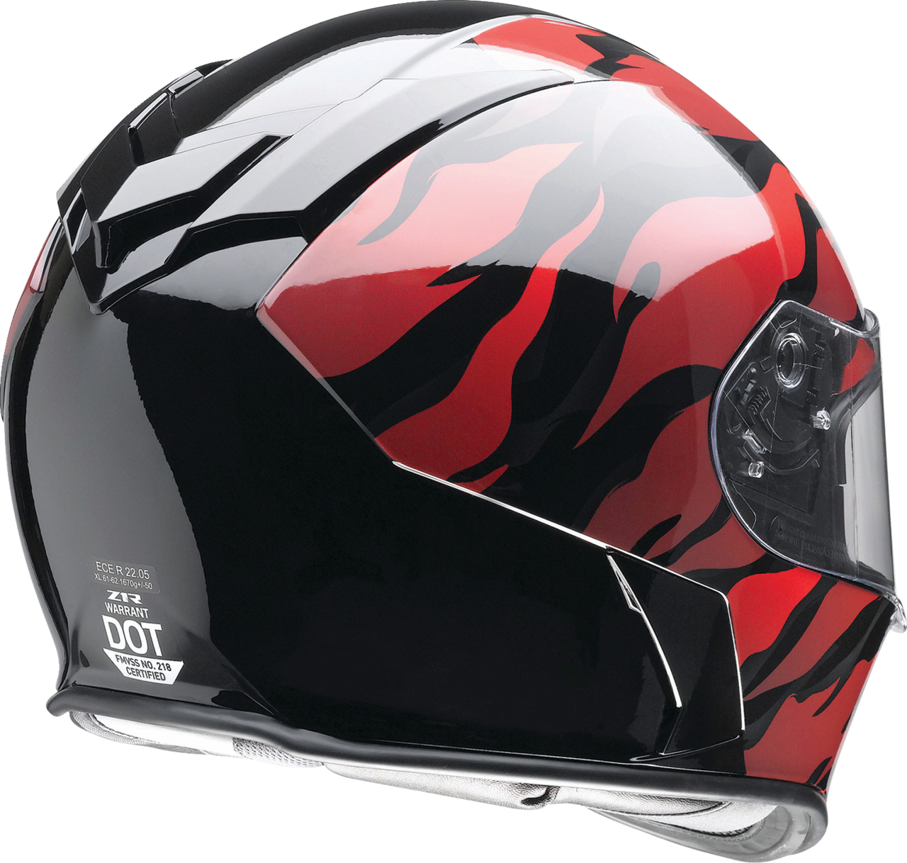 Z1R Warrant Panthera Full Face Helmet Black/Red