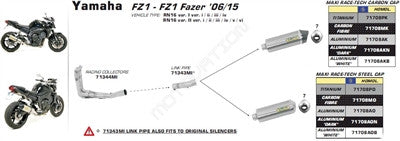Arrow Stainless Steel Headers - Yamaha FZ1