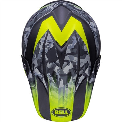 Bell Moto-9 MIPS Venom Matte Offroad Helmet - Matte Black Camo/Hi-Viz Yellow