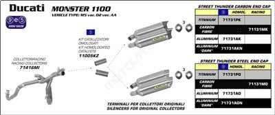 Arrow Street Thunder Slip-On Exhaust - Ducati Monster 696