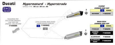 Arrow Slip On Exhaust - Ducati Hypermotard 821