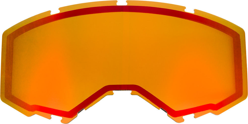 FLY RACING - FLB-033 - DUAL LENS W/O VENTS ADULT RED MIRROR/AMBER