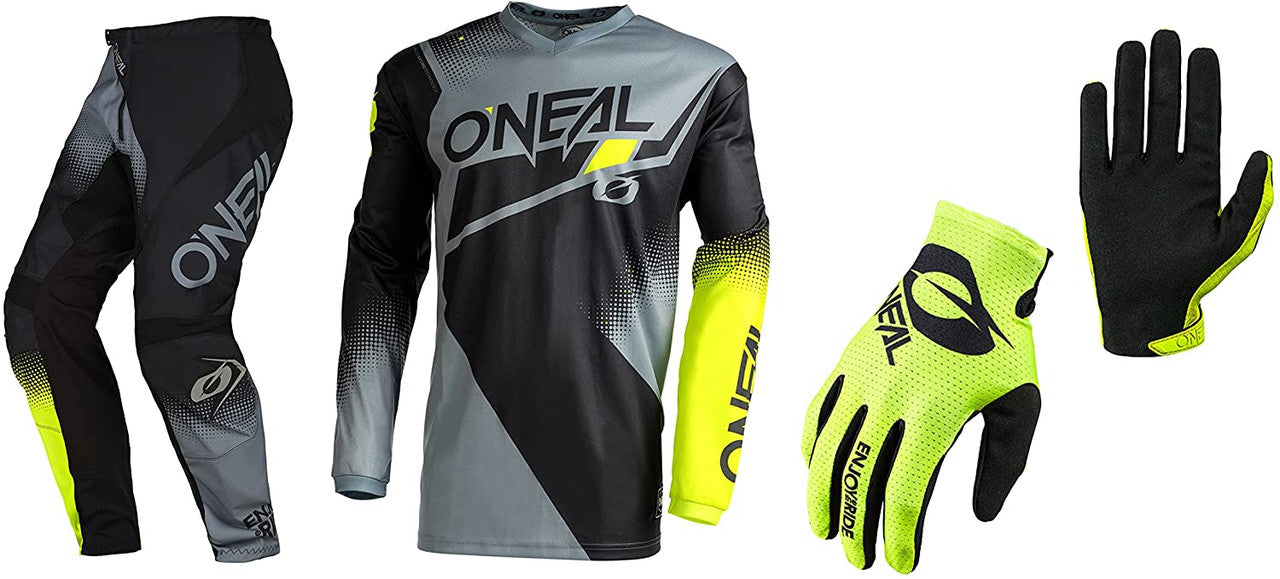 O'NEAL Element Racewear Yellow Jersey Pant Gloves Combo