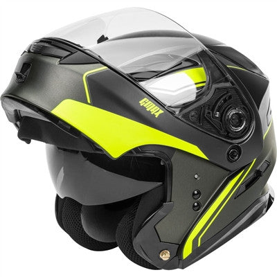 GMAX MD-01 Modular Helmet - Exploit Black/Hi-Vis