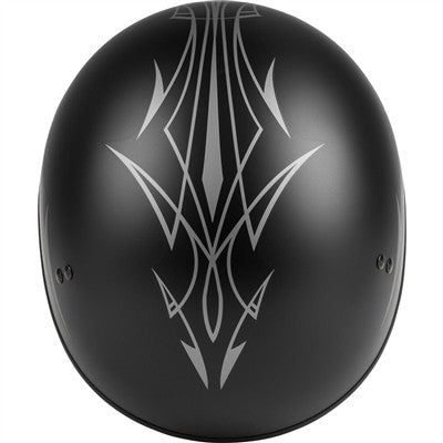 GMAX HH-65 Half Helmet - Pin Naked Matte Black/Dark Silver