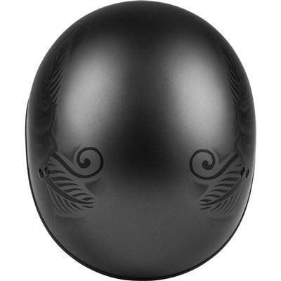 GMAX HH-65 Half Helmet - Devotion Naked Matte Black/Silver