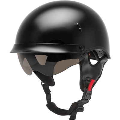 GMAX HH-65 Half Helmet - Full Dressed Black