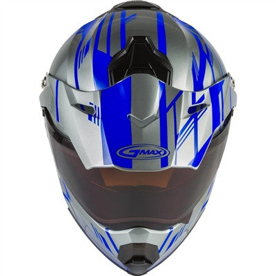GMAX AT-21S Adventure Epic Snow Helmet - Silver/Blue