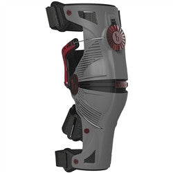 Mobius X8 Knee Braces - Storm Grey/Crimson