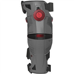 Mobius X8 Knee Braces - Storm Grey/Crimson