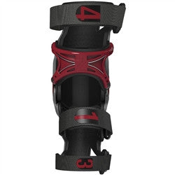 Mobius X8 Knee Braces - Storm Grey/Crimson