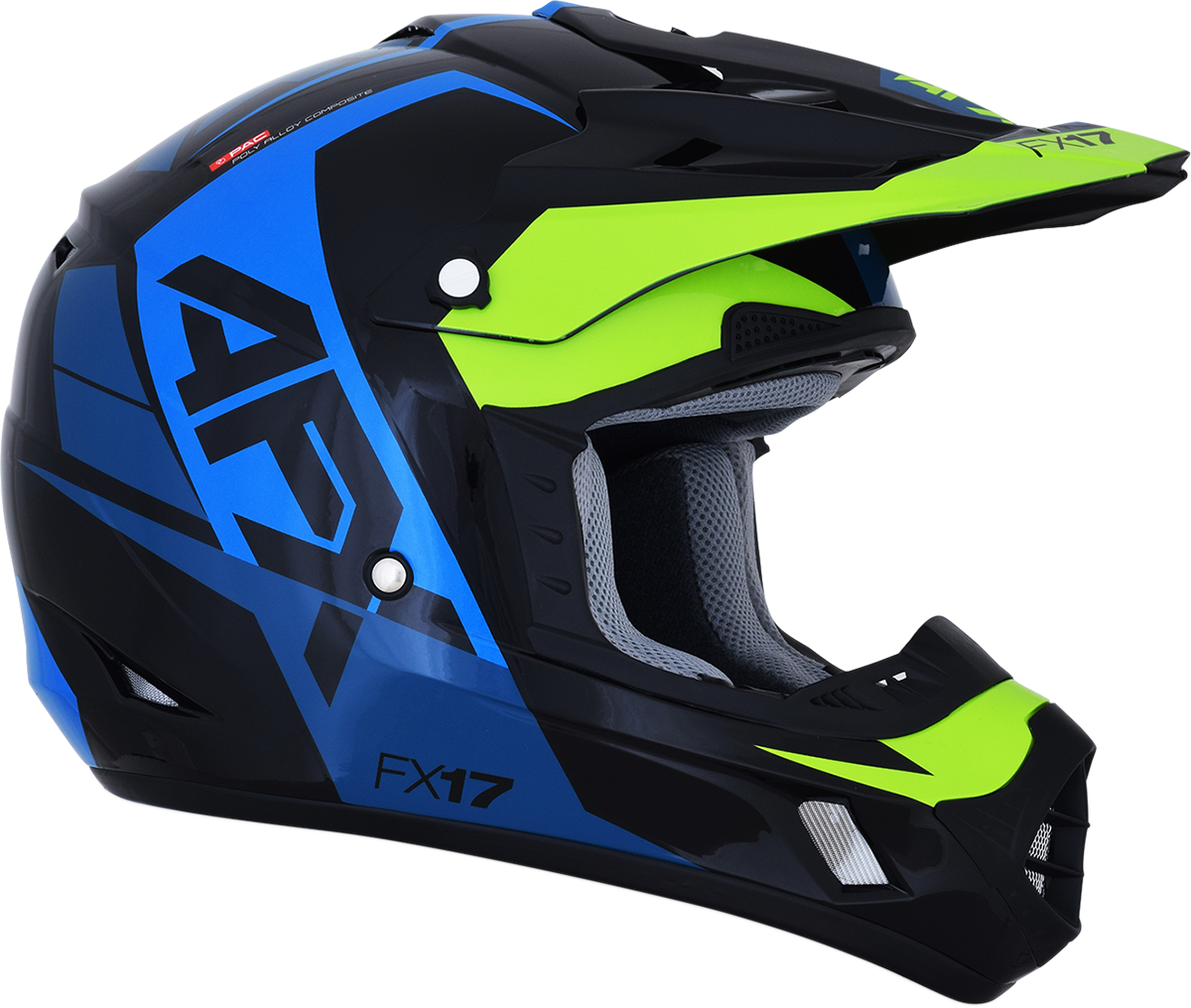 AFX FX-17 Offroad Helmet Aced Blue/Lime