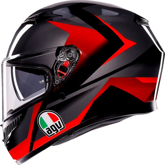 AGV K3 Full Face Helmet Striga Black/Gray/Red
