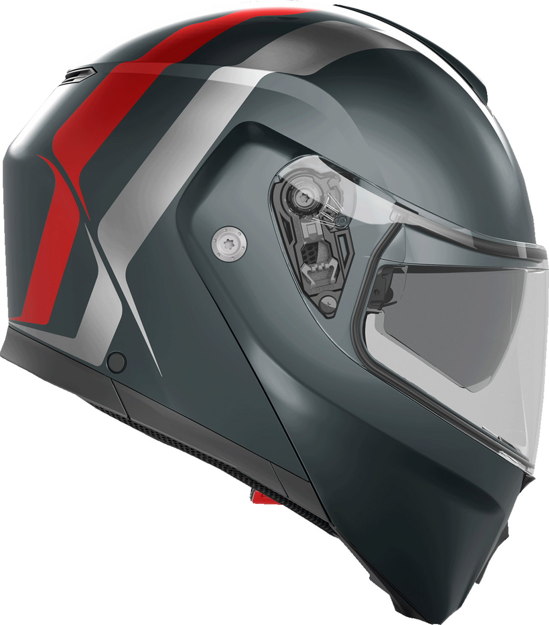 AGV Streetmodular Modular Helmet Resia Matte Gray/Silver/Red