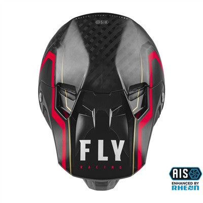 FLY Racing 2021 Youth Formula Carbon Axon Offroad Helmet - Black/Red/Gold - Youth Large