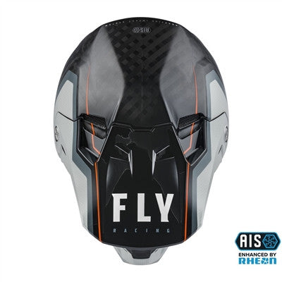 FLY Racing 2021 Youth Formula Carbon Axon Offroad Helmet - Black/Grey/Orange - Youth Large