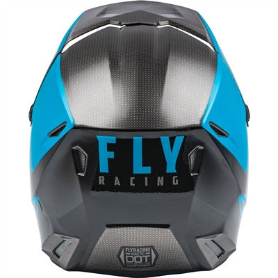 FLY Racing 2021 Kinetic Straight Edge Offroad Helmet - Blue/Grey/Black