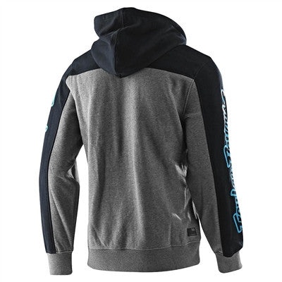 Troy Lee Designs Block Signature Pullover Hoodie - Grey/Blue