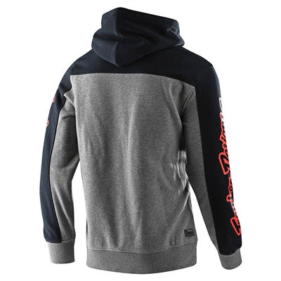 Troy Lee Designs Block Signature Pullover Hoodie - Grey/Orange