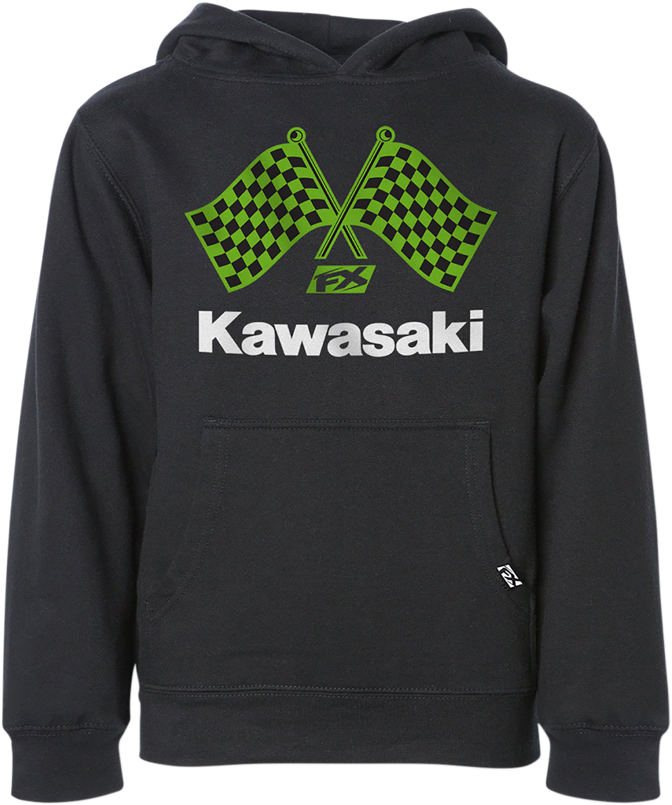 Factory Effex Youth Kawasaki Finishline Hoodie - Black