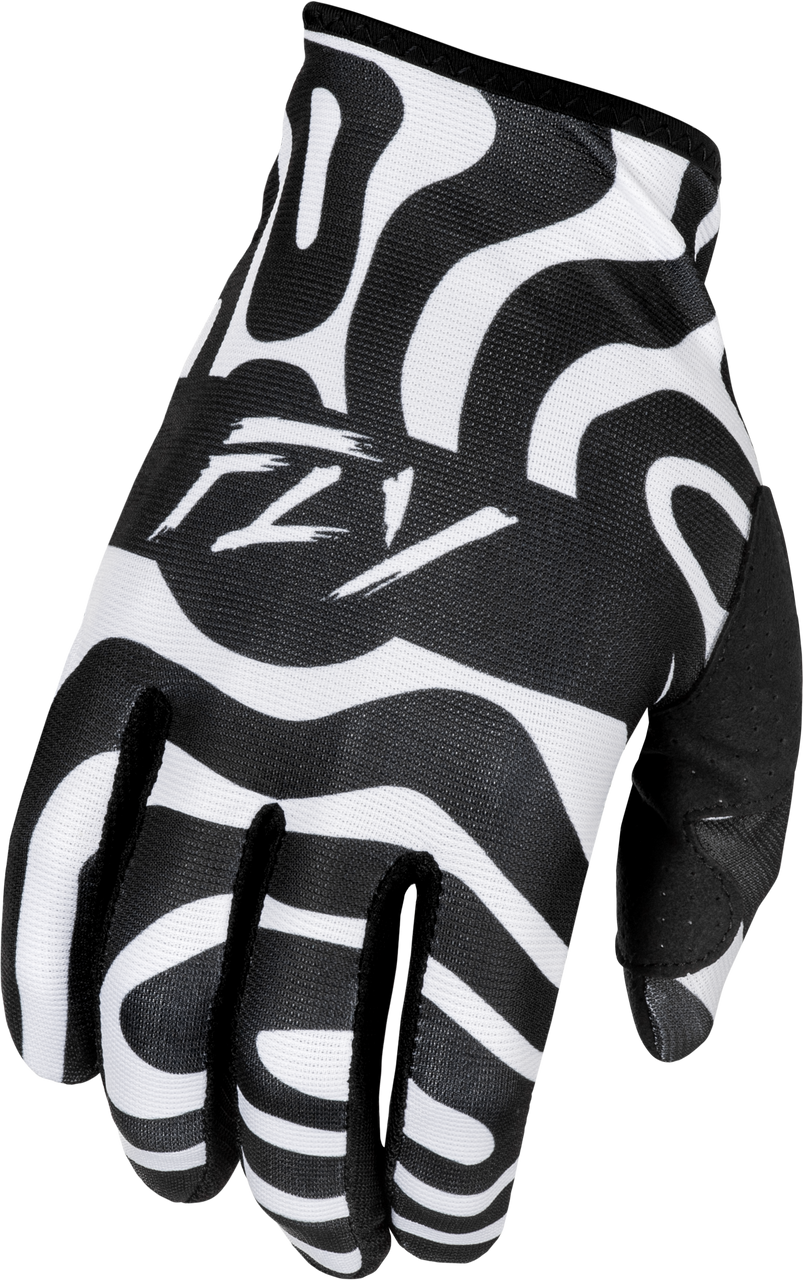 FLY Racing 2025 Youth Lite Abyss Gloves White/Black