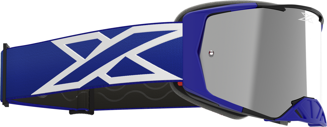 EKS BRAND - 067-12055 - LUCID CALIBER GOGGLE ROYAL BLUE SILVER MIRROR LENS