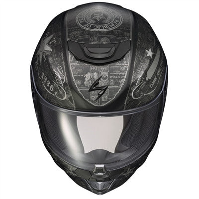 Scorpion EXO-R420 Lone Star Full Face Helmet - Black/Silver