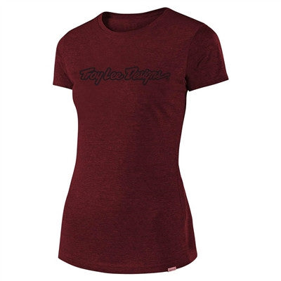 Troy Lee Designs Womens Signature Tee - Maroon