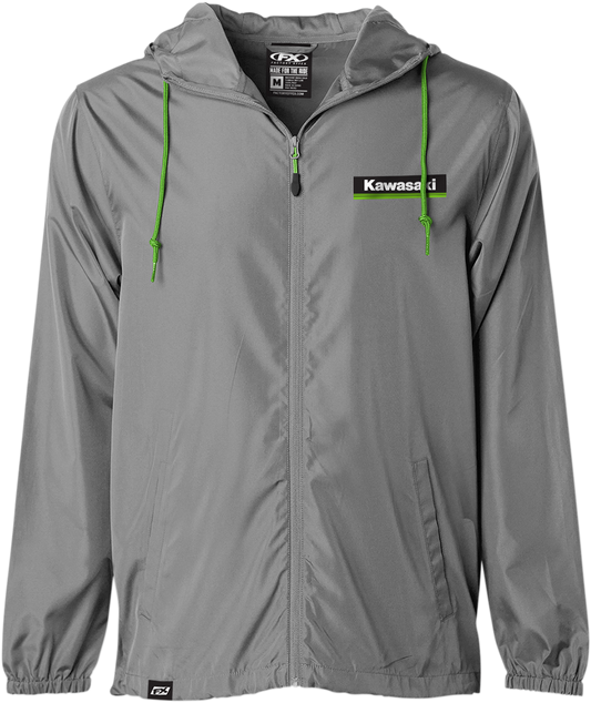 Factory Effex Kawasaki Windbreaker Jacket Charcoal