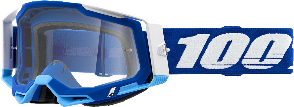 100% - 50009-00002 - RACECRAFT 2 GOGGLE BLUE CLEAR LENS