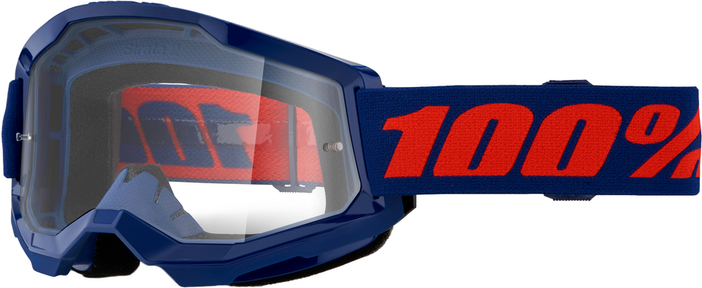 100% - 50027-00021 - STRATA 2 GOGGLE NAVY CLEAR LENS