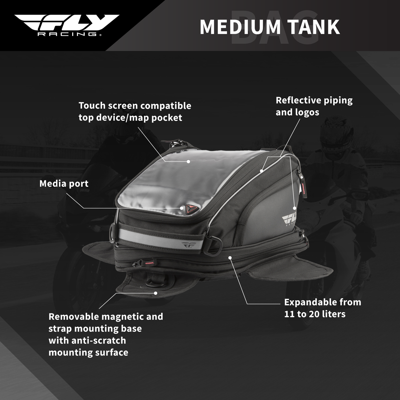 FLY Racing Medium Tank Bag