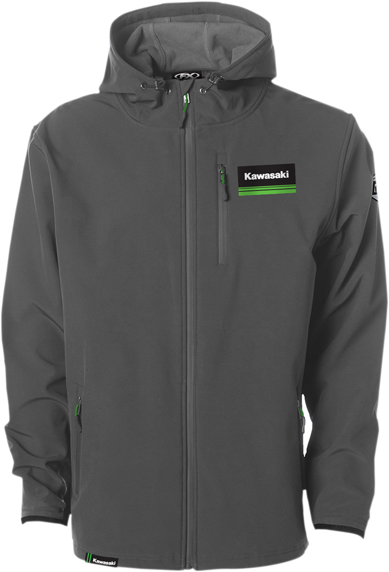 Factory Effex Kawasaki Soft-Shell Jacket Gray