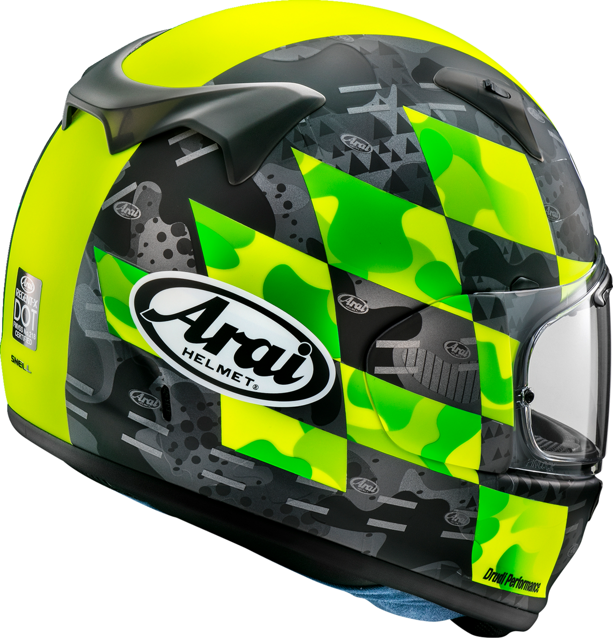 Arai Regent-X Patch Full Face Motorcycle Helmet Yellow Frost