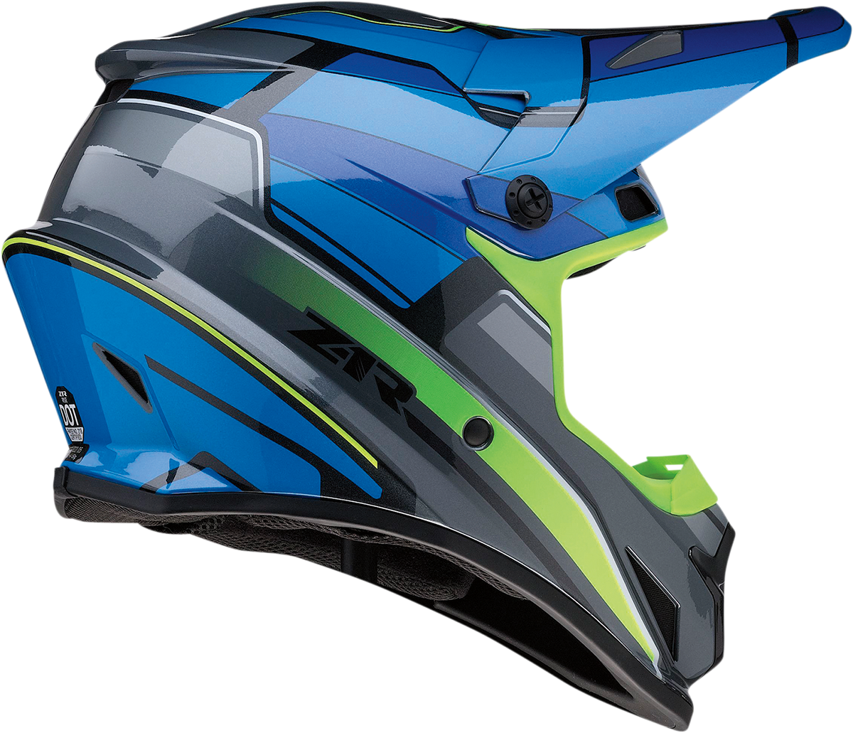 Z1R Rise MC Offroad Helmet Blue/Hi-Viz