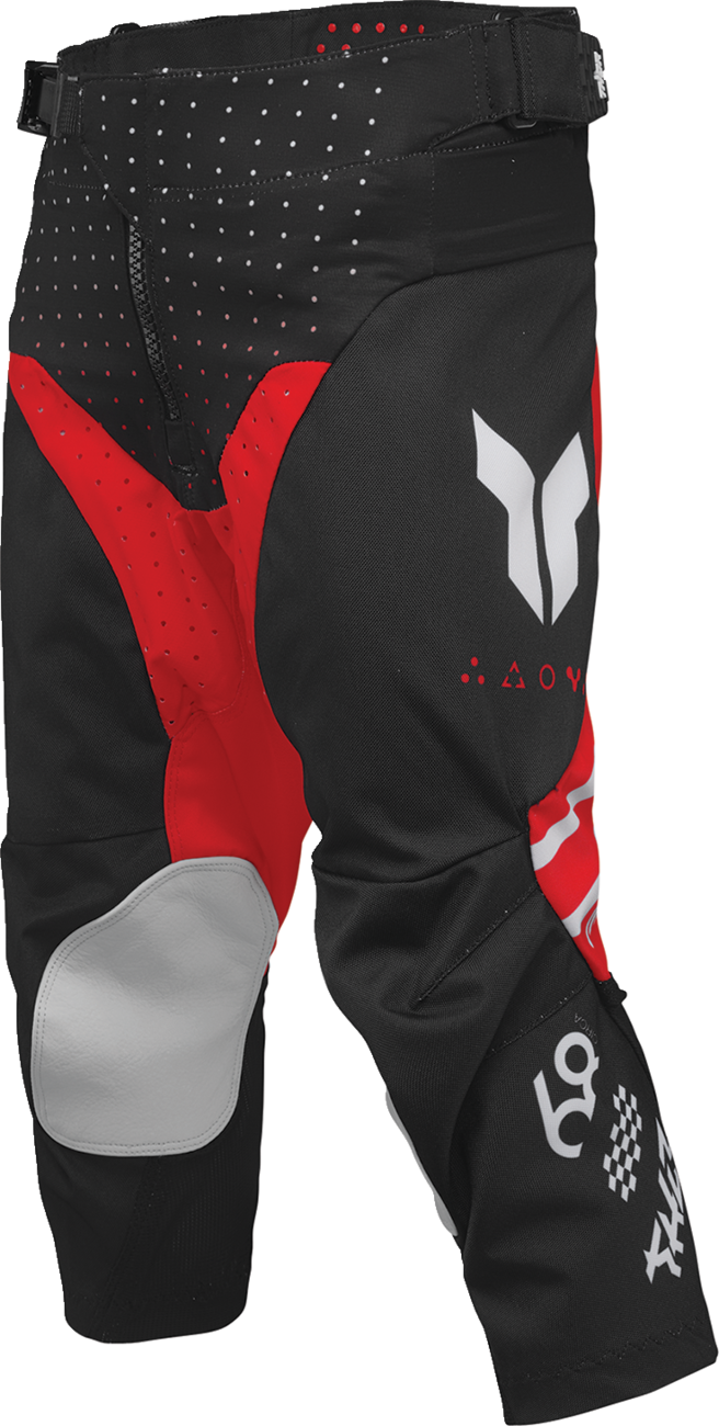 Thor 2026 Youth Launchmode Futura Black/Red Jersey Pant Combo