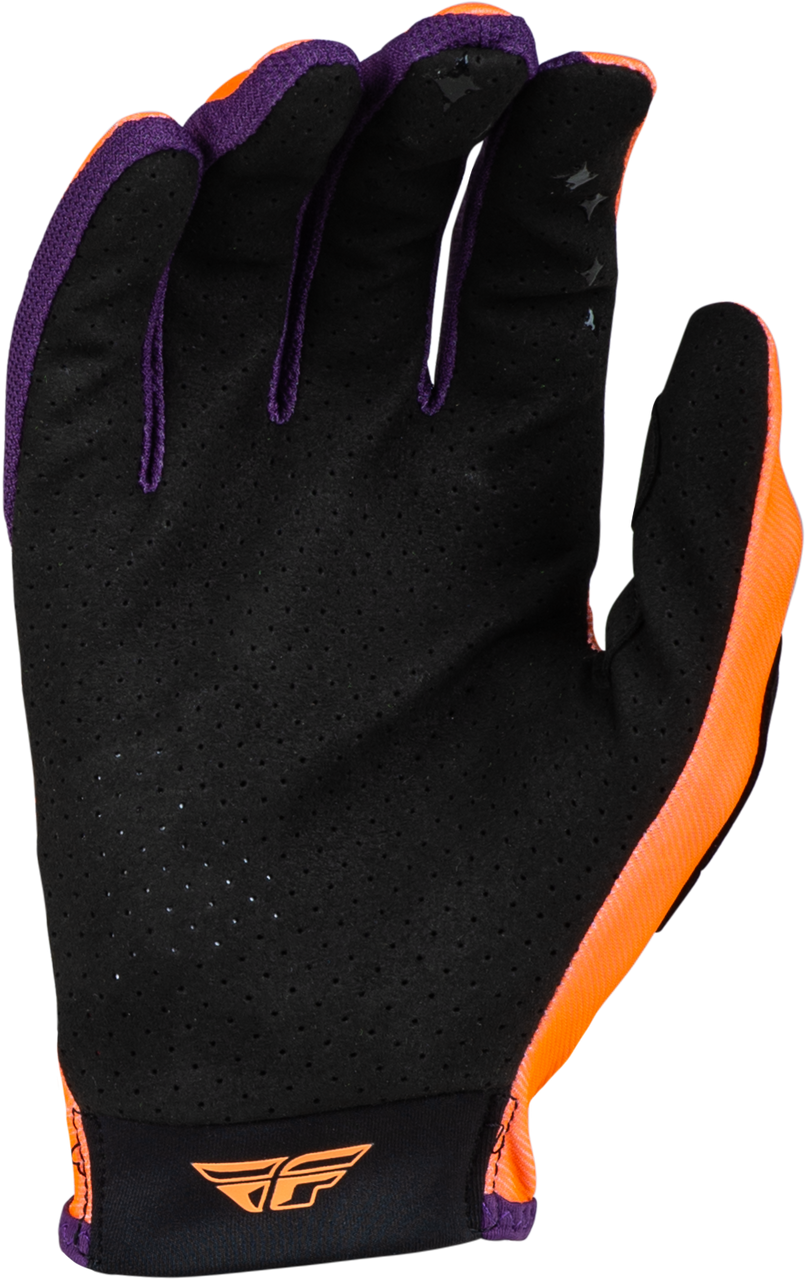 FLY Racing 2025 Youth Girls Lite Gloves Deep Purple/White/Neon Coral Youth Large
