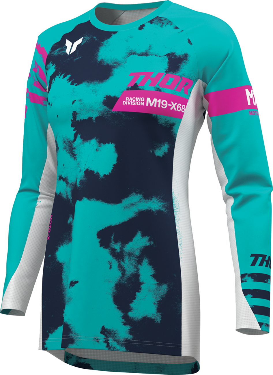 Thor 2026 Womens Launchmode Bleach White/Aqua Jersey Pant Combo
